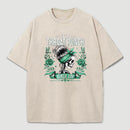 It's a Throat Punch Kinda Day Funny Skeleton Washed T-Shirt