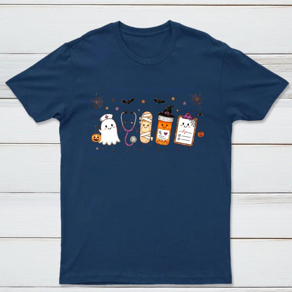 Halloween Nurse Doodle Ghost Nurse Life T-Shirt
