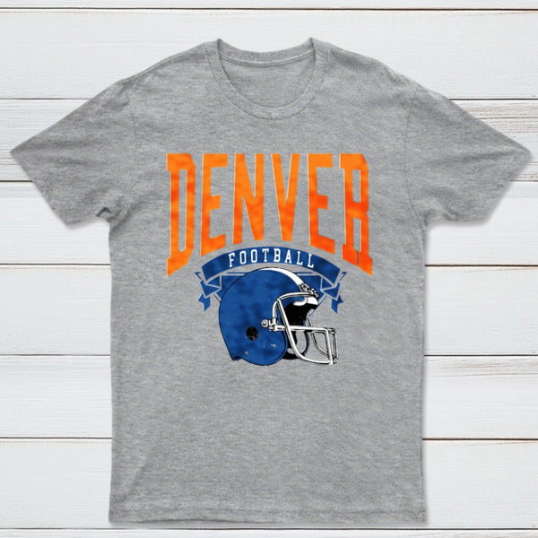Vintage Football Hometown Team Print T-Shirt