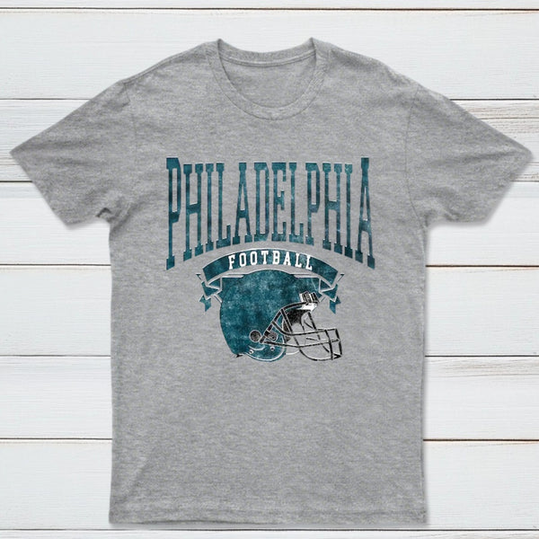 Vintage Football Hometown Team Print T-Shirt