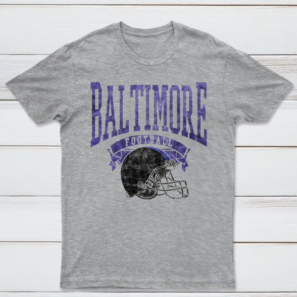 Vintage Football Hometown Team Print T-Shirt