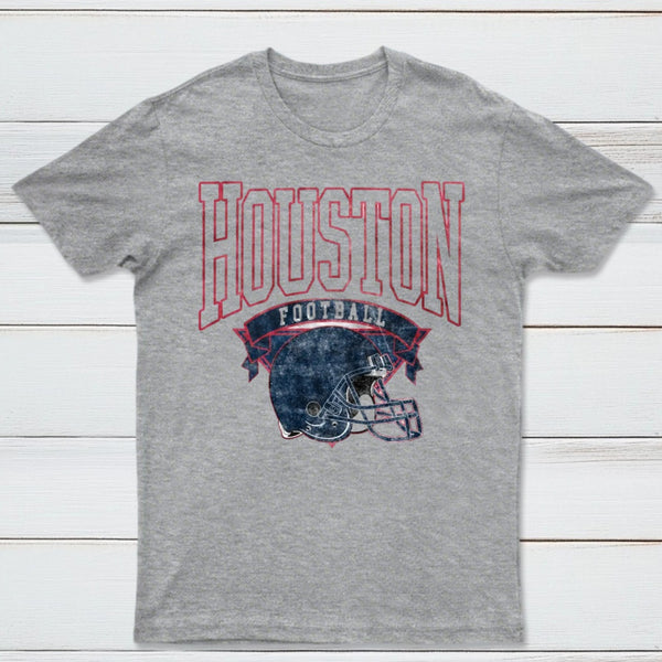 Vintage Football Hometown Team Print T-Shirt