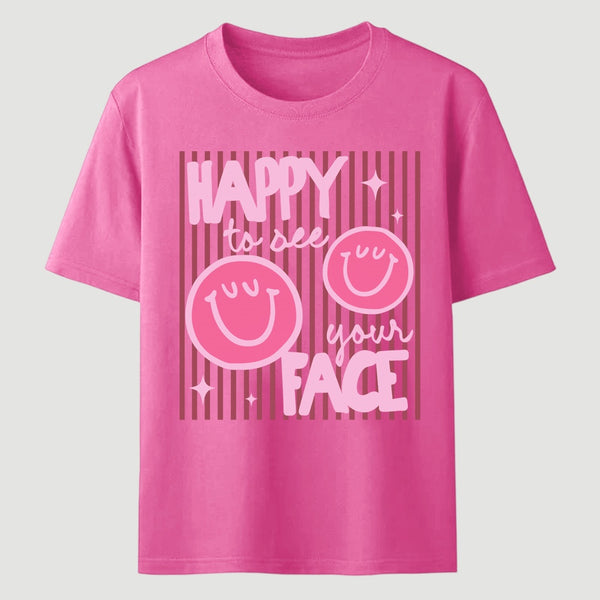 Happy to See Your Face Teacher Back to School Gift T-Shirt