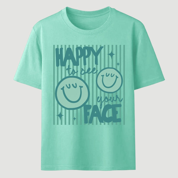 Happy to See Your Face Teacher Back to School Gift T-Shirt