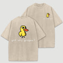Retro Vintage Eat Grapes Duck Washed T-Shirt