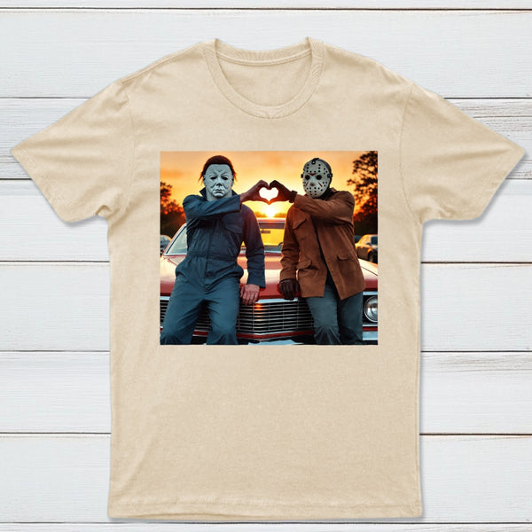 Vintage Michael Myers Halloween Heart Hands T-Shirt