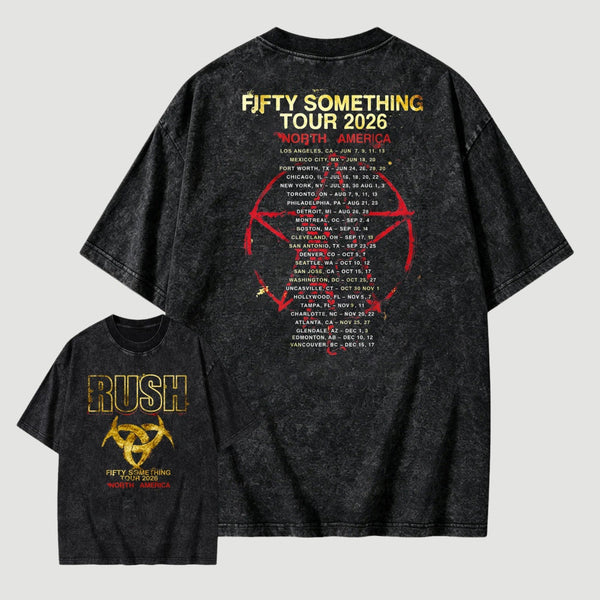 Rush Fifty Something Tour 2026 Washed T-Shirt