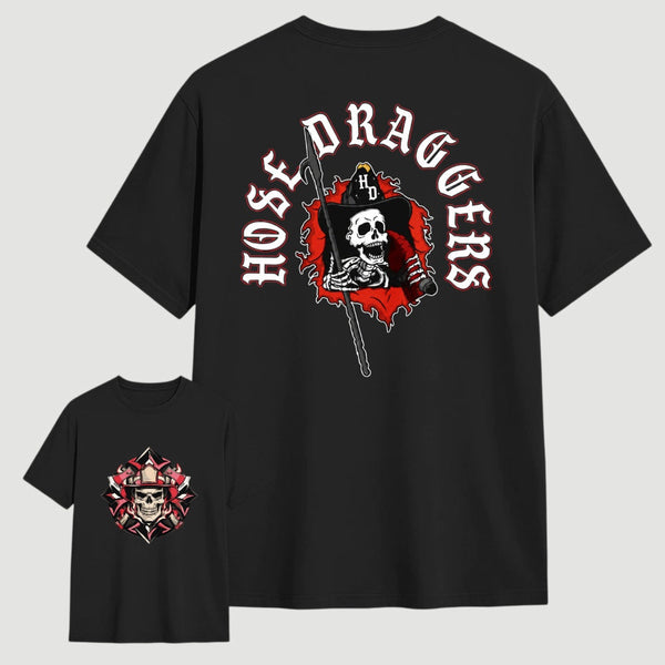 Hose Draggers Firefighter Skull Vintage T-Shirt