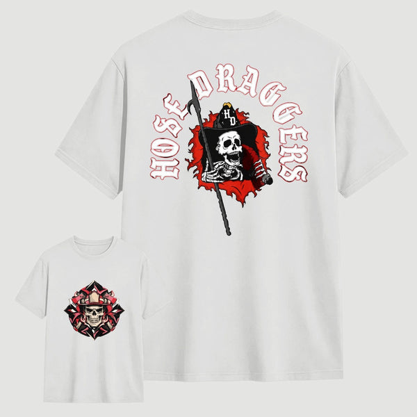 Hose Draggers Firefighter Skull Vintage T-Shirt