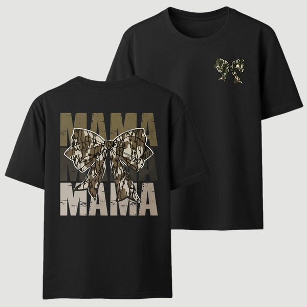 Mama Camo Coquette Bow T-Shirt