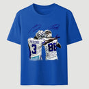 Vintage Close-Up Football Athlete Signature Graphic T-Shirt