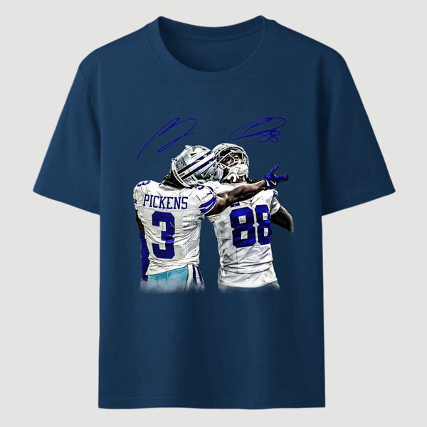 Vintage Close-Up Football Athlete Signature Graphic T-Shirt