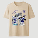 Vintage Close-Up Football Athlete Signature Graphic T-Shirt