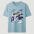 Vintage Close-Up Football Athlete Signature Graphic T-Shirt