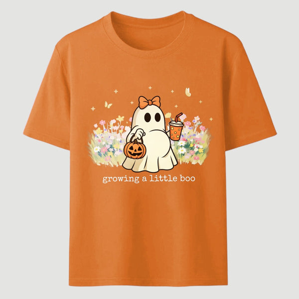 Halloween Growing A Little Boo Funny Pregnancy Spooky T-Shirt