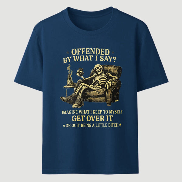 Black Sarcastic Skeleton Beer Humorous Art T-Shirt