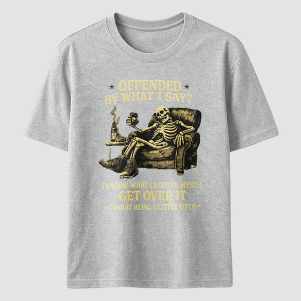 Black Sarcastic Skeleton Beer Humorous Art T-Shirt