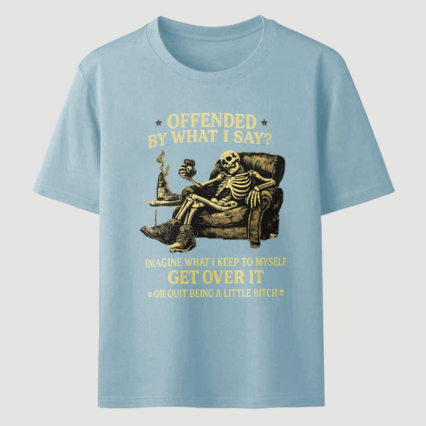 Black Sarcastic Skeleton Beer Humorous Art T-Shirt