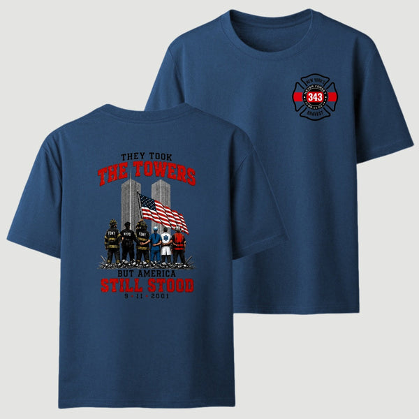 9/11 Memorial They Took The Towers But America Still Stood T-Shirt