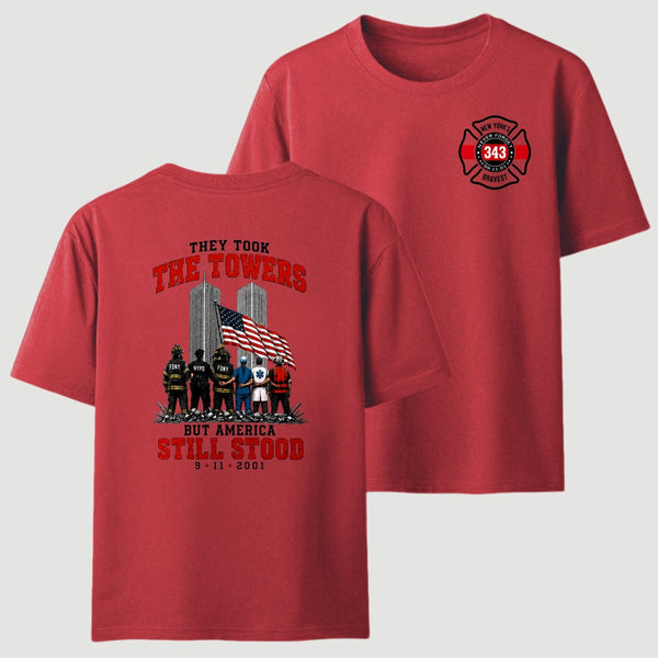 9/11 Memorial They Took The Towers But America Still Stood T-Shirt