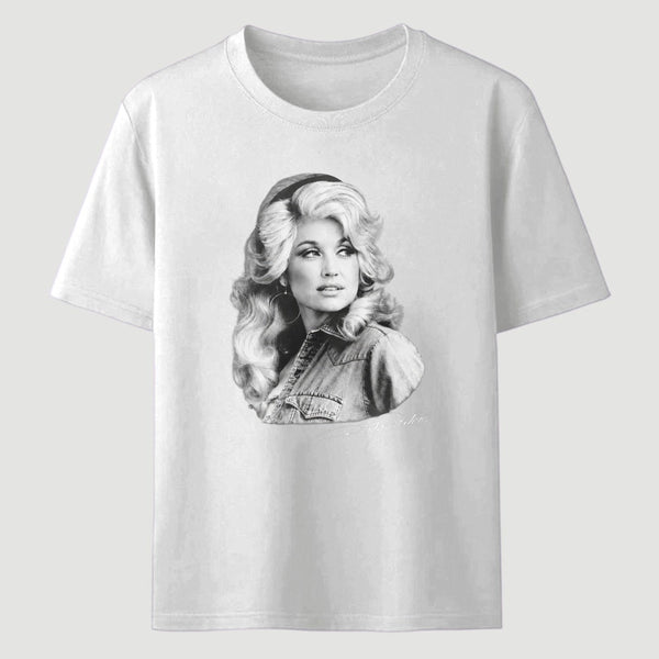 Vitage Dolly Parton Portrait Style 80s Country Music T-Shirt
