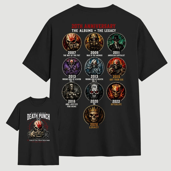 Five Finger Death Punch FFDP 20th Anniversary T-Shirt