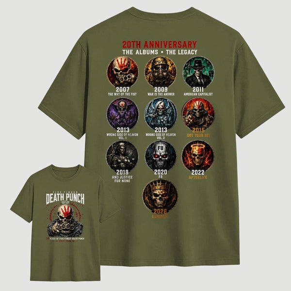 Five Finger Death Punch FFDP 20th Anniversary T-Shirt