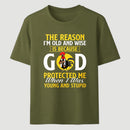 God Protected Me Graphic Christian Faith Humor T-Shirt
