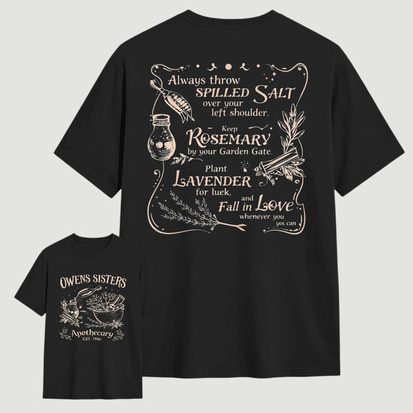 Owens Sisters Apothecary 1986 Witchy Herb Print T-Shirt