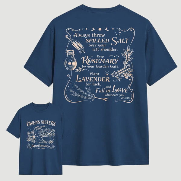 Owens Sisters Apothecary 1986 Witchy Herb Print T-Shirt