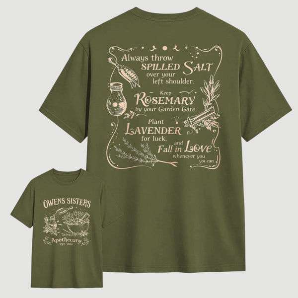 Owens Sisters Apothecary 1986 Witchy Herb Print T-Shirt