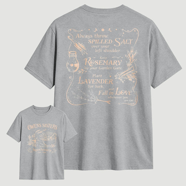 Owens Sisters Apothecary 1986 Witchy Herb Print T-Shirt