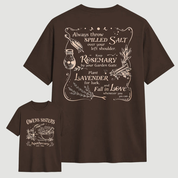 Owens Sisters Apothecary 1986 Witchy Herb Print T-Shirt