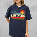 Lake Ontario Great Lakes Sunset Graphic T-Shirt