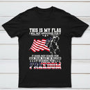 Soldier Silhouette USA Flag Patriotic T-Shirt