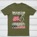 Soldier Silhouette USA Flag Patriotic T-Shirt
