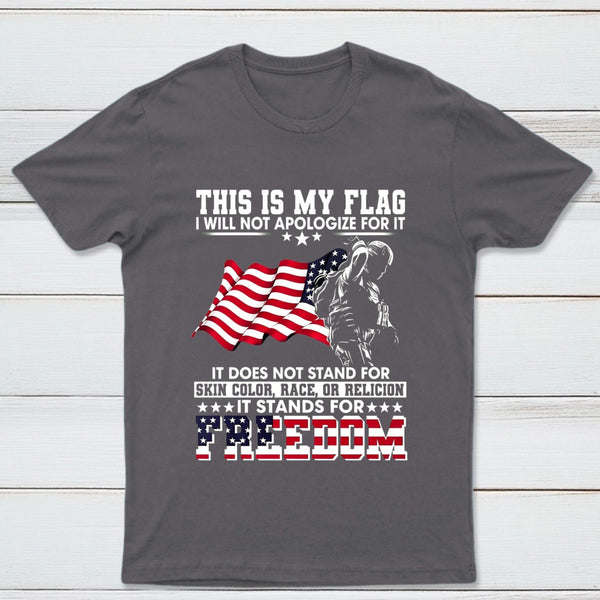 Soldier Silhouette USA Flag Patriotic T-Shirt