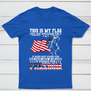 Soldier Silhouette USA Flag Patriotic T-Shirt