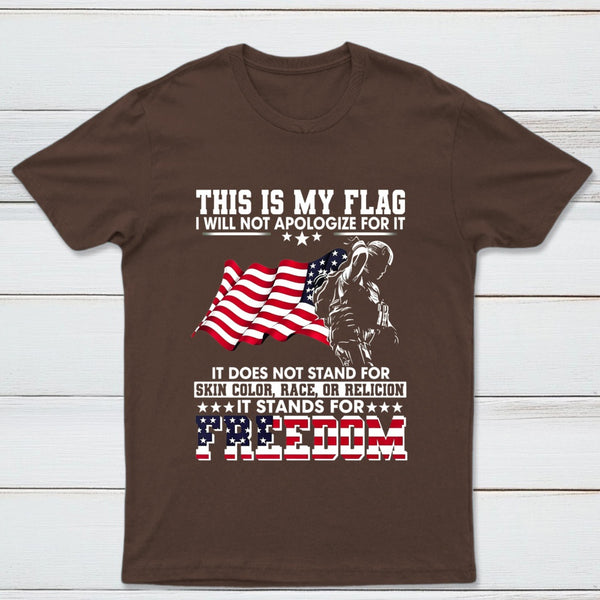 Soldier Silhouette USA Flag Patriotic T-Shirt
