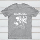 Demon Skeleton Holding Glass With Text T-Shirt
