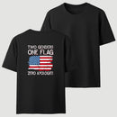 Two Genders One Flag Zero Apologies American Flag Design Unisex Classic T-shirt