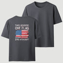 Two Genders One Flag Zero Apologies American Flag Design Unisex Classic T-shirt