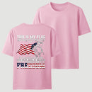 Soldier Silhouette USA Flag Patriotic T-Shirt