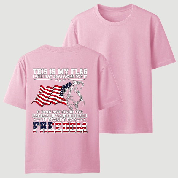 Soldier Silhouette USA Flag Patriotic T-Shirt