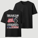 Soldier Silhouette USA Flag Patriotic T-Shirt