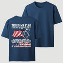 Soldier Silhouette USA Flag Patriotic T-Shirt