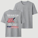 Soldier Silhouette USA Flag Patriotic T-Shirt