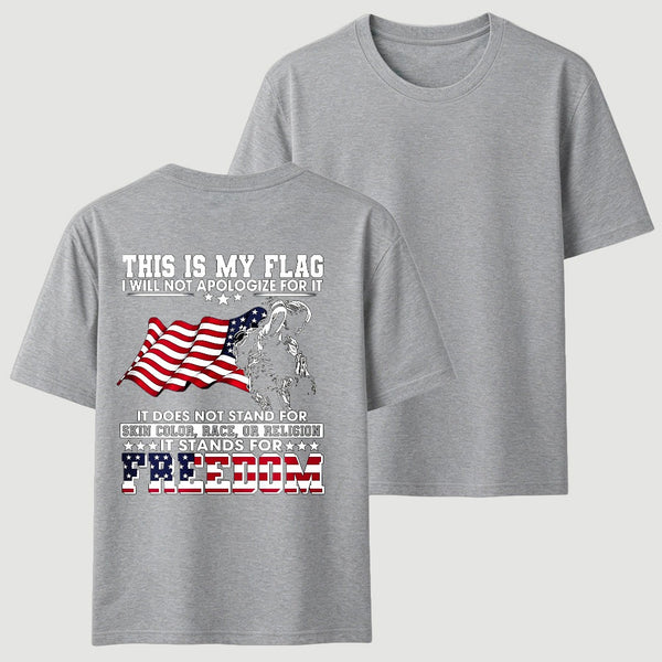 Soldier Silhouette USA Flag Patriotic T-Shirt