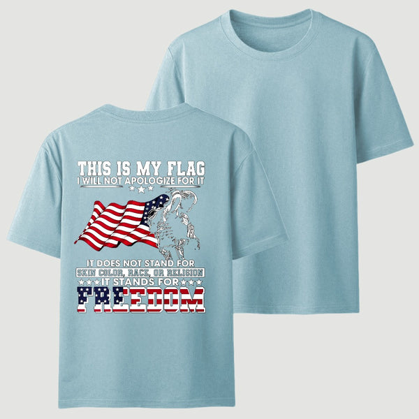 Soldier Silhouette USA Flag Patriotic T-Shirt
