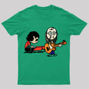 Cartoon Musician Duo Playing Guitar And Keyboard Unisex Classic T-shirt